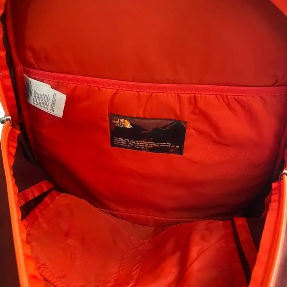 The North Face Haystack Unisex Book Bag Color Burgundy/Orange